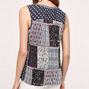 EUC Anthropologie One September Patchwork Top